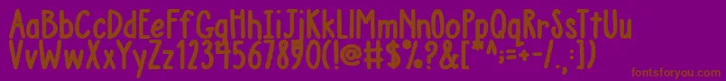 AustieBostChunkyDescription Font – Brown Fonts on Purple Background