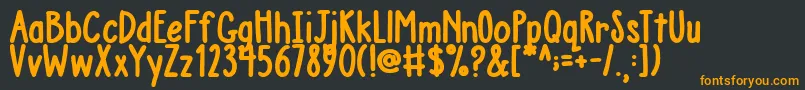 Шрифт AustieBostChunkyDescription – оранжевые шрифты на чёрном фоне