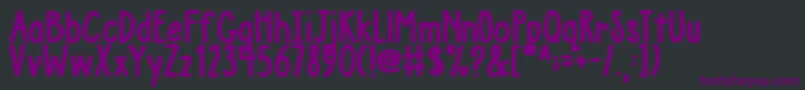 AustieBostChunkyDescription-fontti – violetit fontit mustalla taustalla