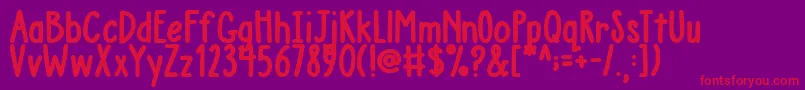 fuente AustieBostChunkyDescription – Fuentes Rojas Sobre Fondo Morado