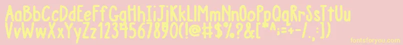 AustieBostChunkyDescription Font – Yellow Fonts on Pink Background