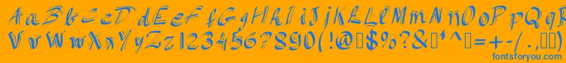 Itsbeautiful Font – Blue Fonts on Orange Background