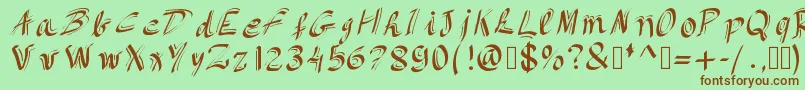 Itsbeautiful Font – Brown Fonts on Green Background