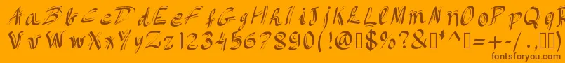 Подробнее о шрифте Itsbeautiful Шрифт Itsbeautiful – коричневые шрифты на оранжевом фоне