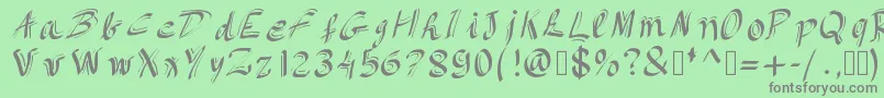 フォントItsbeautiful – 緑の背景に灰色の文字