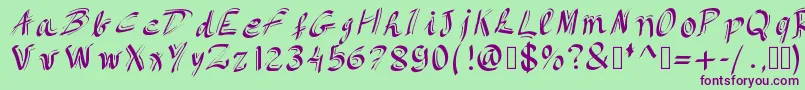 Itsbeautiful Font – Purple Fonts on Green Background