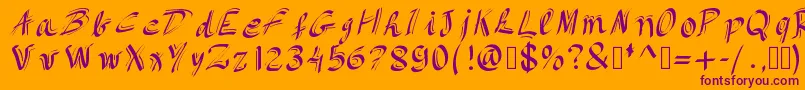 Itsbeautiful Font – Purple Fonts on Orange Background