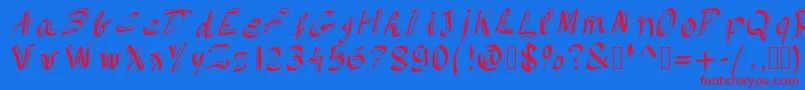 Itsbeautiful Font – Red Fonts on Blue Background