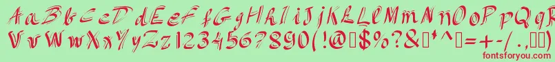 Itsbeautiful Font – Red Fonts on Green Background