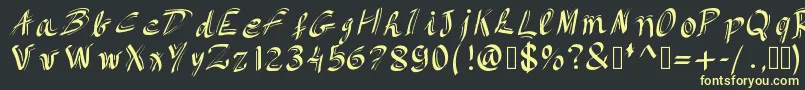 Itsbeautiful Font – Yellow Fonts on Black Background