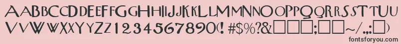 TribalscapssskRegular Font – Black Fonts on Pink Background