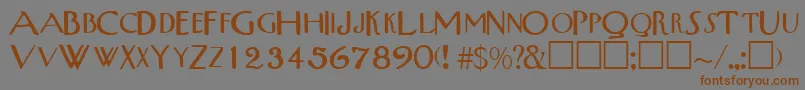 TribalscapssskRegular Font – Brown Fonts on Gray Background