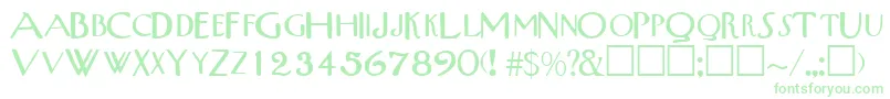 TribalscapssskRegular Font – Green Fonts on White Background