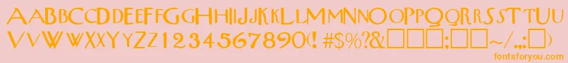 Police TribalscapssskRegular – polices orange sur fond rose