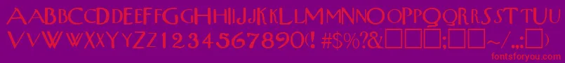 Police TribalscapssskRegular – polices rouges sur fond violet