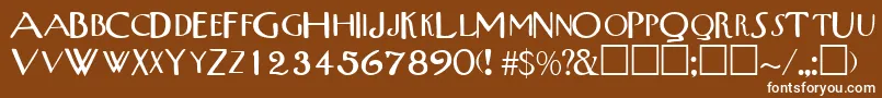 TribalscapssskRegular Font – White Fonts on Brown Background