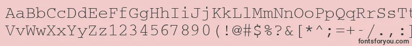 CouriermcyRegular Font – Black Fonts on Pink Background