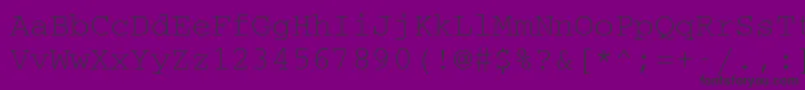 CouriermcyRegular-Schriftart – Schwarze Schriften auf violettem Hintergrund
