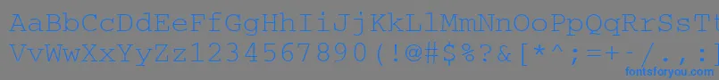 Шрифт CouriermcyRegular – синие шрифты на сером фоне