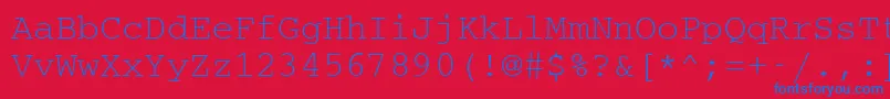 フォントCouriermcyRegular – 赤い背景に青い文字
