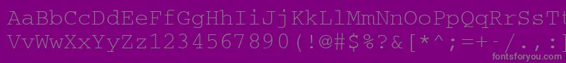 Шрифт CouriermcyRegular – серые шрифты на фиолетовом фоне