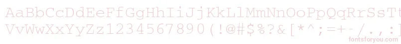 フォントCouriermcyRegular – ピンクのフォント