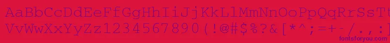 Шрифт CouriermcyRegular – фиолетовые шрифты на красном фоне