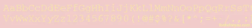 CouriermcyRegular Font – Yellow Fonts on Pink Background