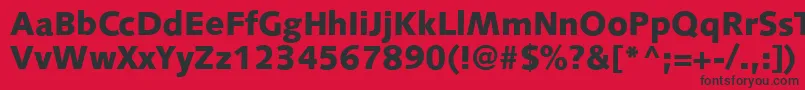 S841SansBlackRegular-Schriftart – Schwarze Schriften auf rotem Hintergrund