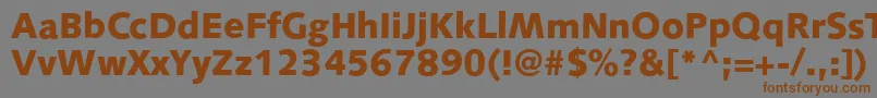 S841SansBlackRegular-fontti – ruskeat fontit harmaalla taustalla