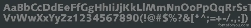 Шрифт S841SansBlackRegular – серые шрифты на чёрном фоне