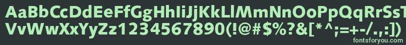Шрифт S841SansBlackRegular – зелёные шрифты на чёрном фоне