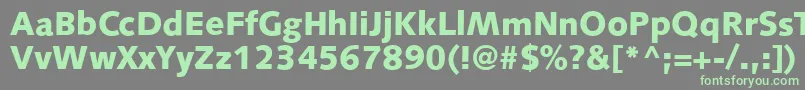 S841SansBlackRegular-fontti – vihreät fontit harmaalla taustalla