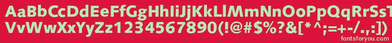 Шрифт S841SansBlackRegular – зелёные шрифты на красном фоне