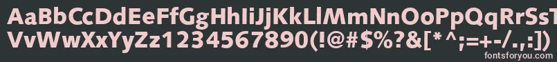 Шрифт S841SansBlackRegular – розовые шрифты на чёрном фоне