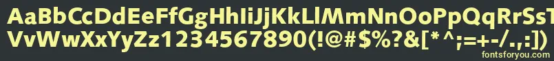 S841SansBlackRegular Font – Yellow Fonts on Black Background