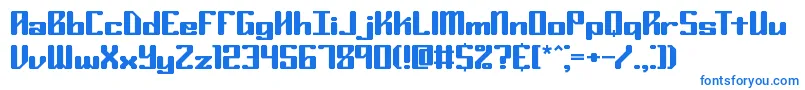 RyukerBrk Font – Blue Fonts on White Background