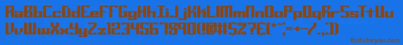 RyukerBrk Font – Brown Fonts on Blue Background
