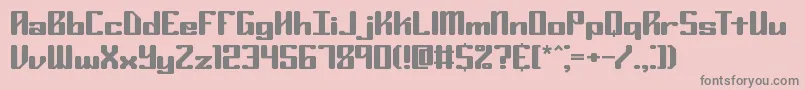RyukerBrk Font – Gray Fonts on Pink Background