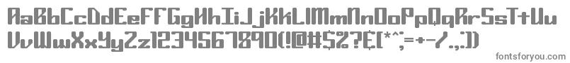 フォントRyukerBrk – 白い背景に灰色の文字