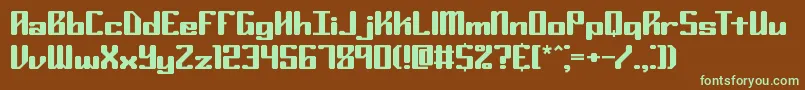 RyukerBrk Font – Green Fonts on Brown Background