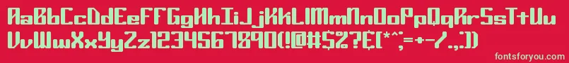 RyukerBrk Font – Green Fonts on Red Background