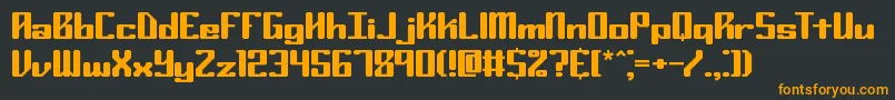 RyukerBrk Font – Orange Fonts on Black Background