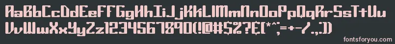 RyukerBrk-Schriftart – Rosa Schriften auf schwarzem Hintergrund