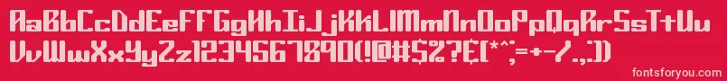 Czcionka RyukerBrk – różowe czcionki na czerwonym tle