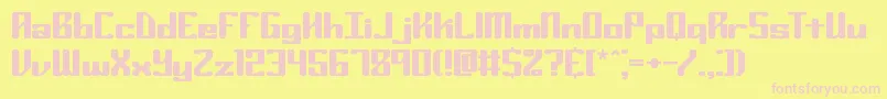 RyukerBrk Font – Pink Fonts on Yellow Background