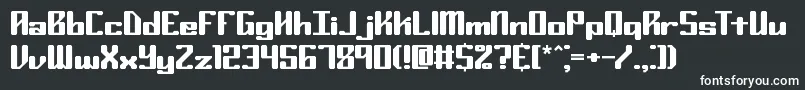RyukerBrk-fontti – valkoiset fontit