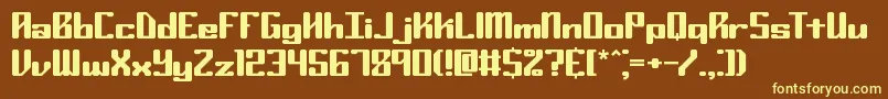 RyukerBrk Font – Yellow Fonts on Brown Background