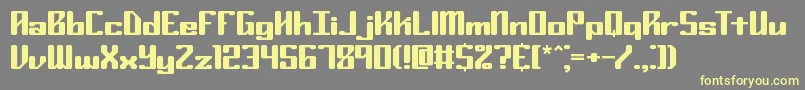 RyukerBrk Font – Yellow Fonts on Gray Background