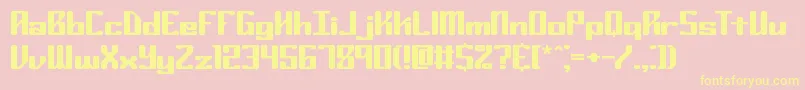 RyukerBrk Font – Yellow Fonts on Pink Background
